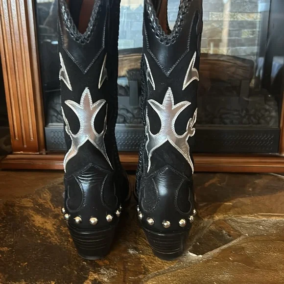 Rocketbuster Boots Black and Silver Ankle Booties - Picture 8 of 10